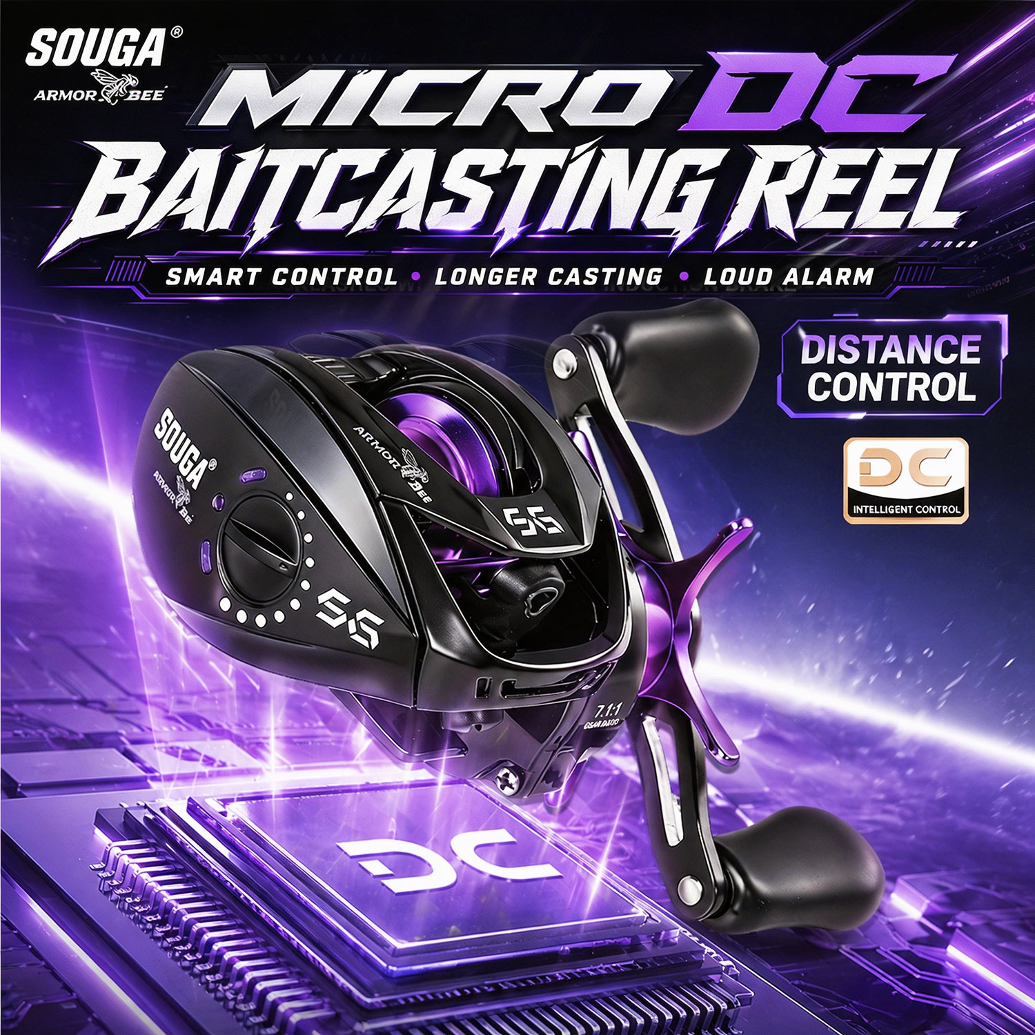 Kastking Reel Zephyr - Sougayilang Micro DC Electronic Baitcasting Reel